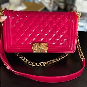 Women’s Fashion Quilted Jelly Crossbody Bag